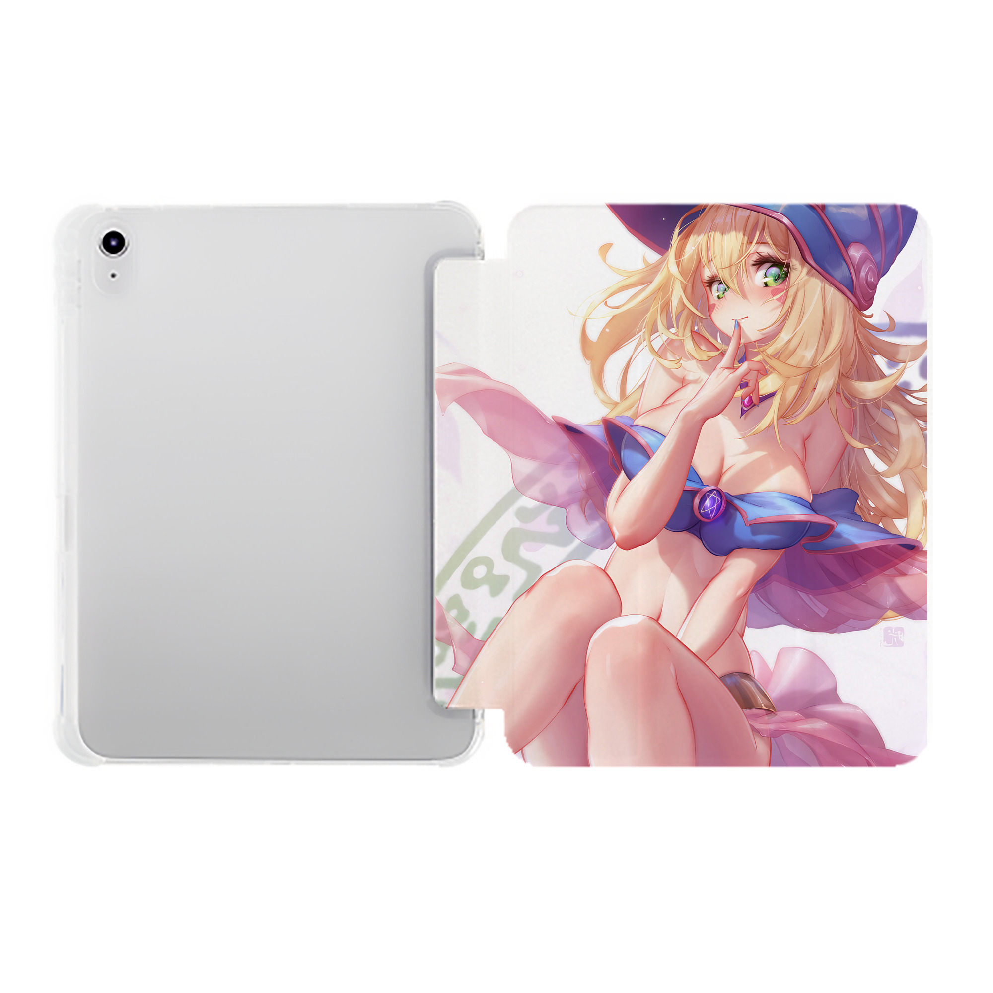 （画像用） 遊☆戯☆王 Yu-Gi-Oh! IPad ケース ペン収納付き 三つ折りスタンド PUレザー×シリコン 対応機種9.5/10.5/10.9インチ
